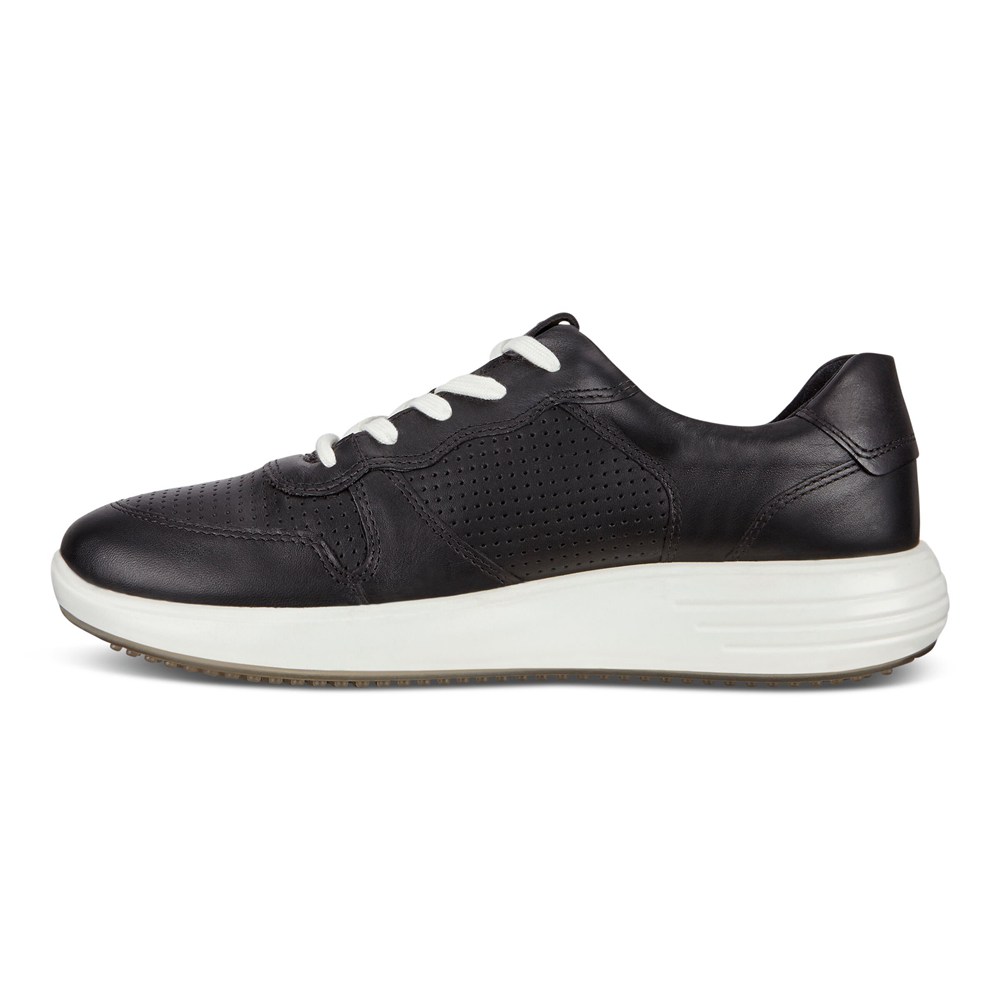 ECCO Mens Sneakers Black - Soft 7 Runner Lace-Ups - XQR-418536